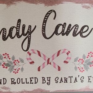 Candy Cane Holiday Sign